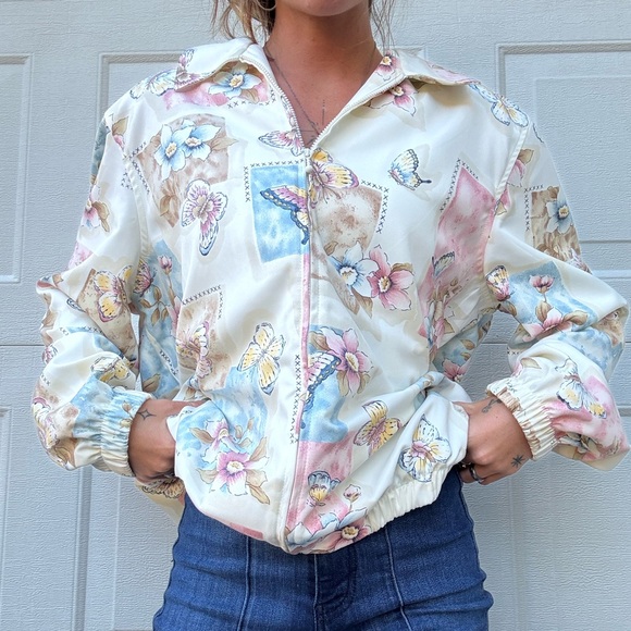 Vintage Alfred Dunner Butterfly Jacket Sz L - Picture 2 of 4